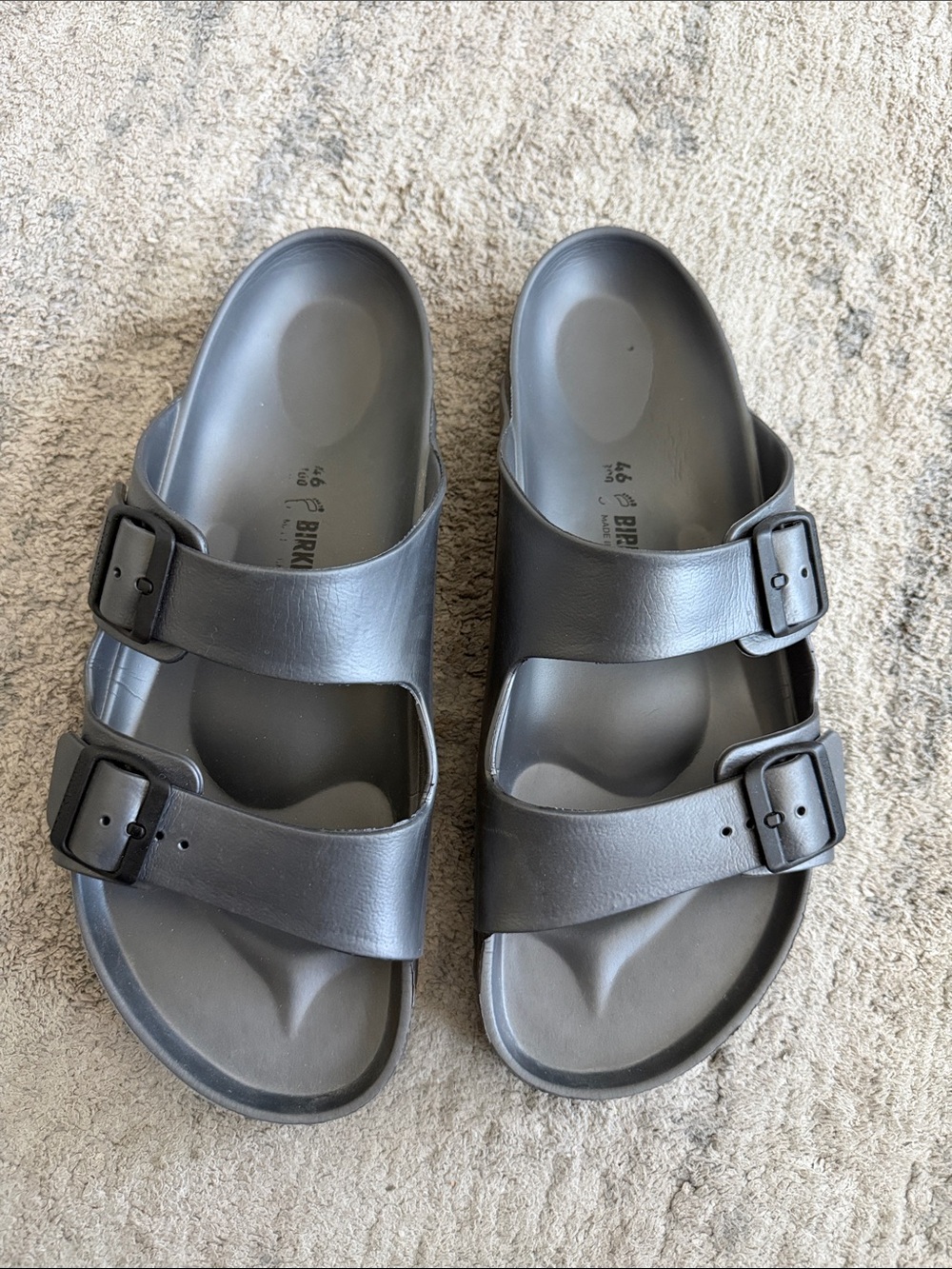 Birkenstock Arizona Two-Strap Sandals — Grey